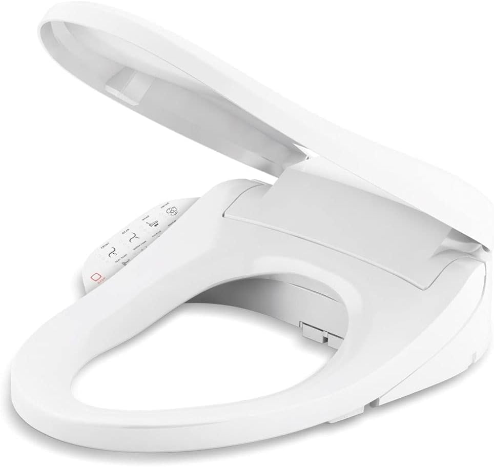B01M71SRKF - KOHLER PureWash E590 Elongated Heated Bidet Toilet Seat, White with