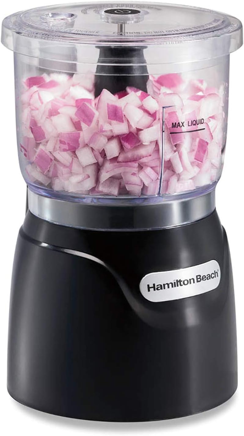 B06Y2GZWCJ - Hamilton Beach Electric Vegetable Chopper & Mini Food Processor, 3-Cup,