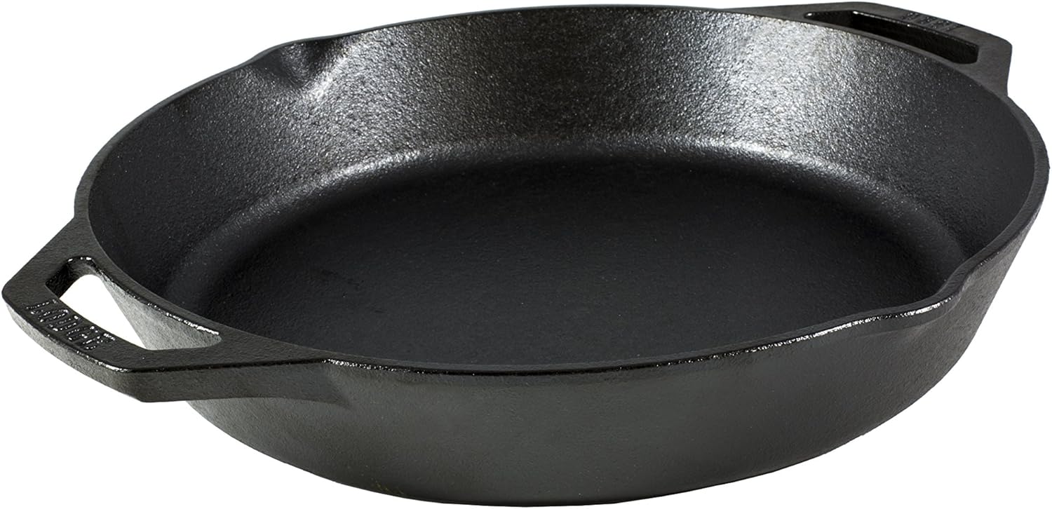 B0714CXBTF - Lodge 12 Inch Pre-Seasoned Cast Iron Skillet - Dual Assist