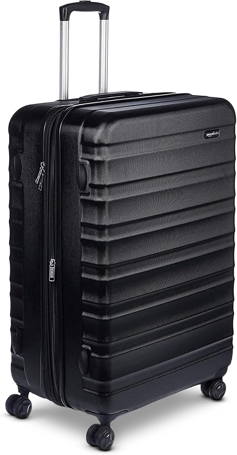 B071HHX6VF - Amazon Basics 30" Hardside Large Checked Luggage, Hardshell Suitcase With