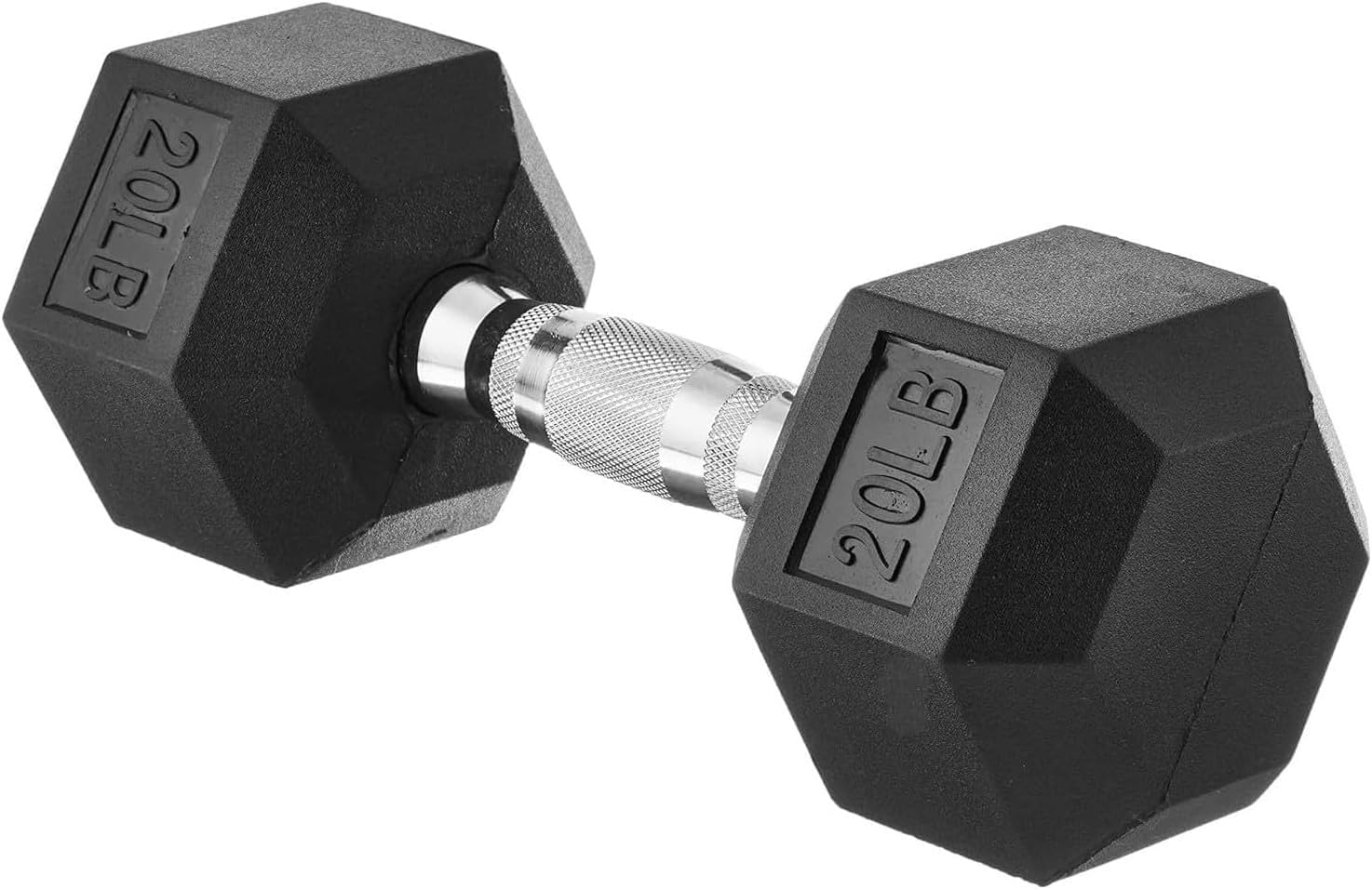 B074DZ6NGS - Amazon Basics Rubber Hex Dumbbell Hand Weight