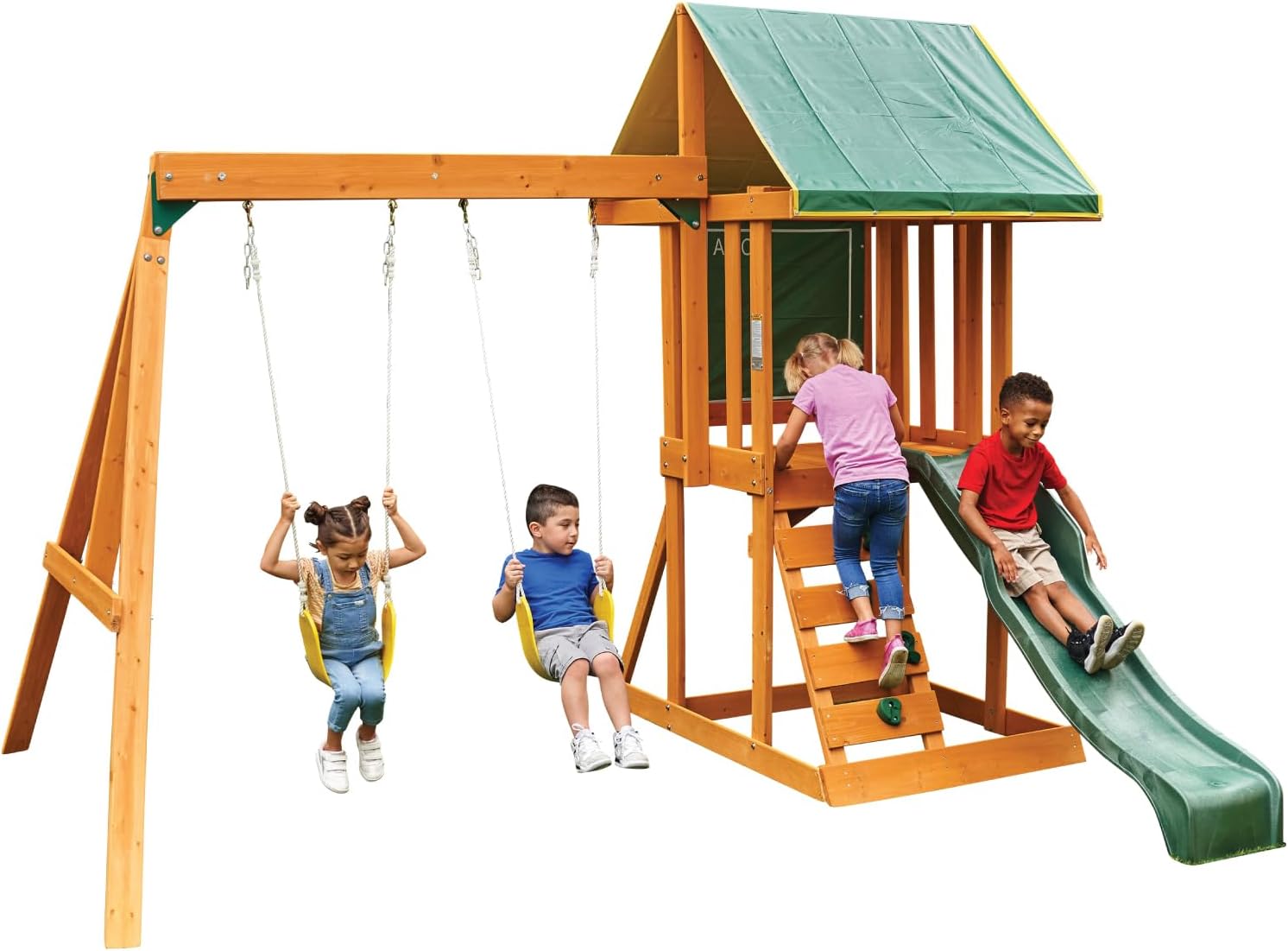 B075MMXC89 - KidKraft Appleton Wooden Swing Set, (Amazon Exclusive)