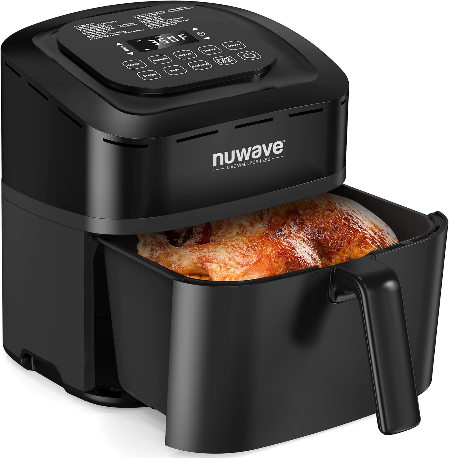 B075X3287P - Nuwave Brio 10-in-1 Air Fryer 7.25Qt with Patented Linear T