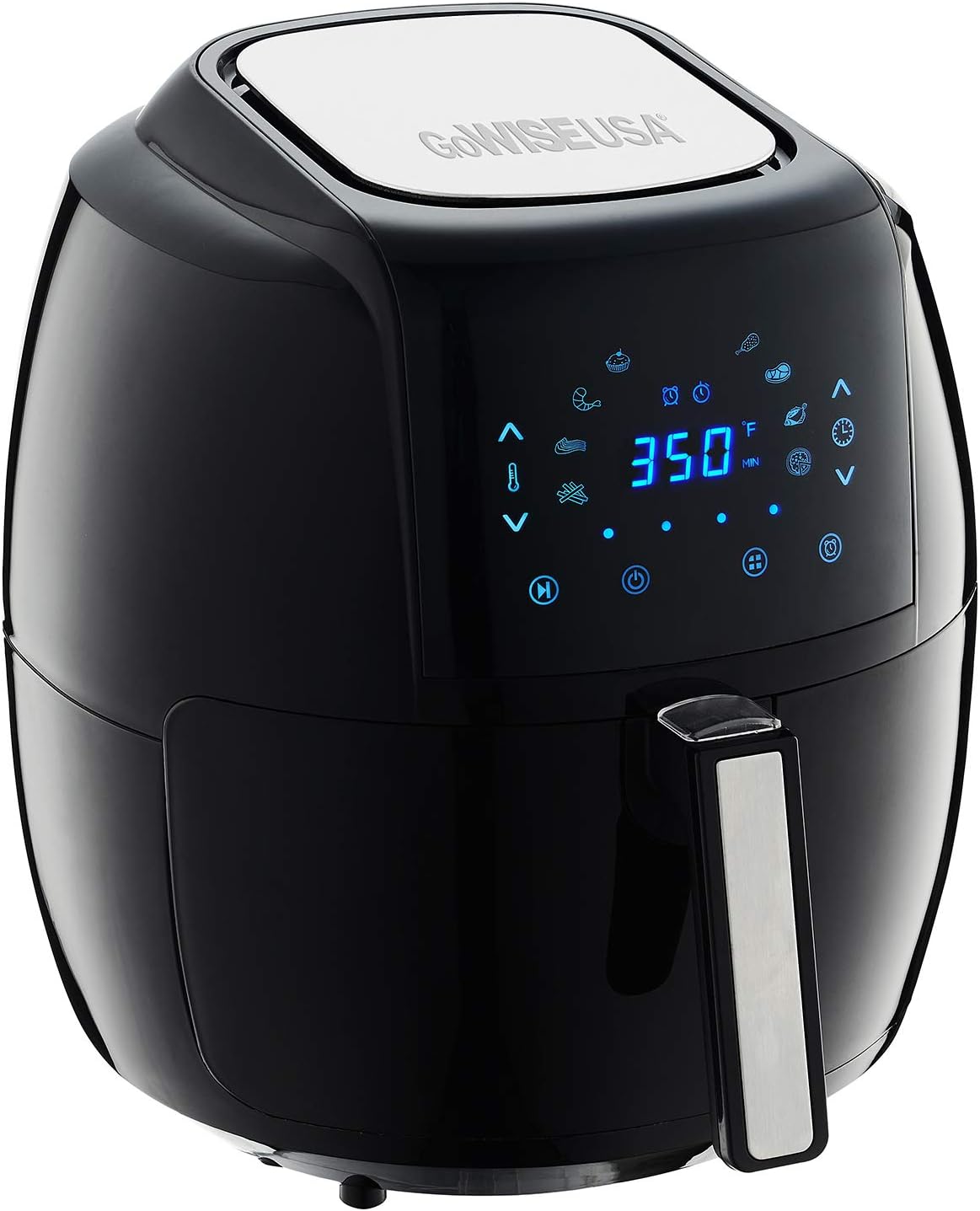 B0777RJG6D - GoWISE USA 1700-Watt 5.8-QT 8-in-1 Digital Air Fryer with Recipe