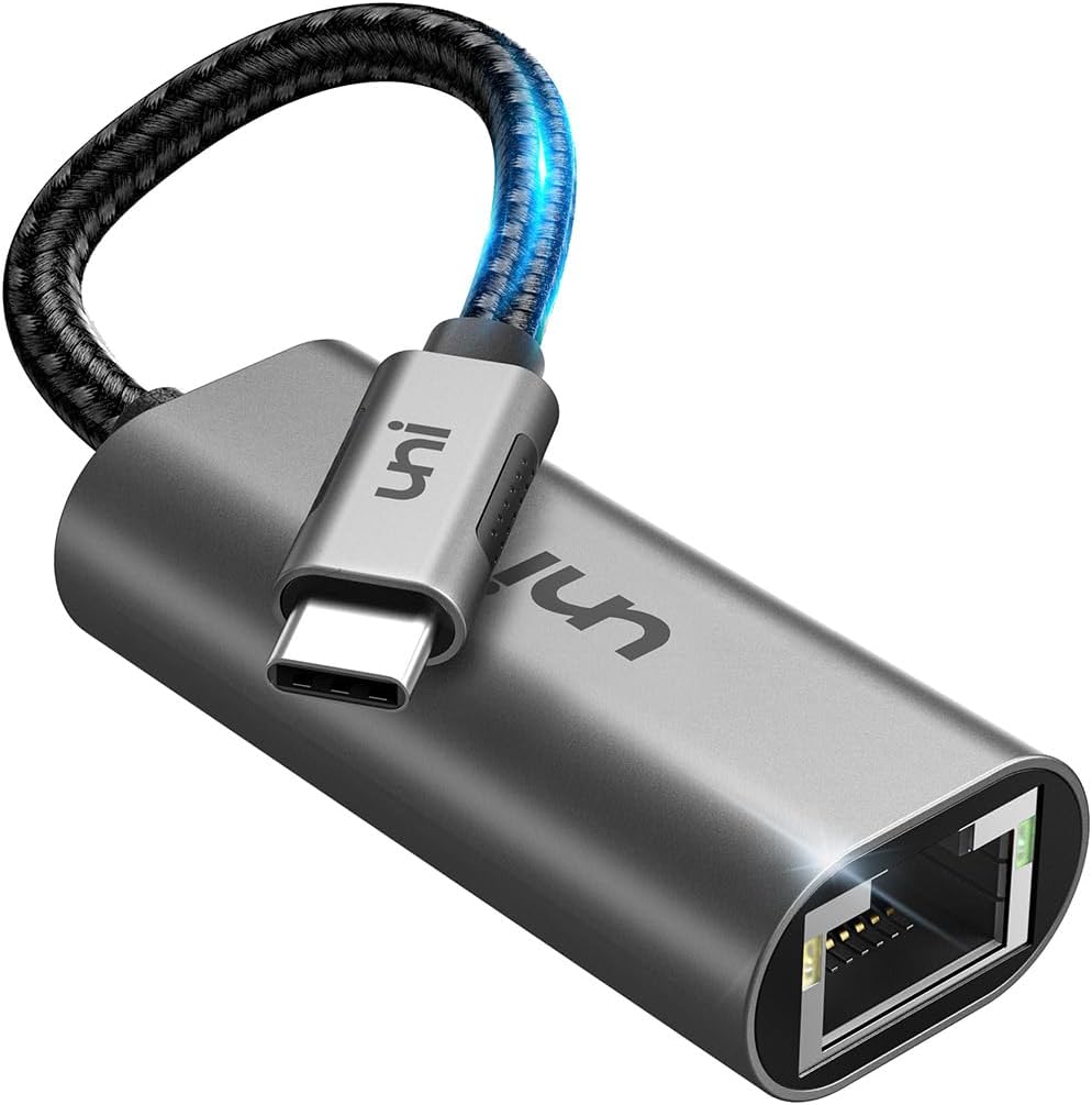 B077KXY71Q - uni USB C to Ethernet Adapter, Driver Free RJ45 to