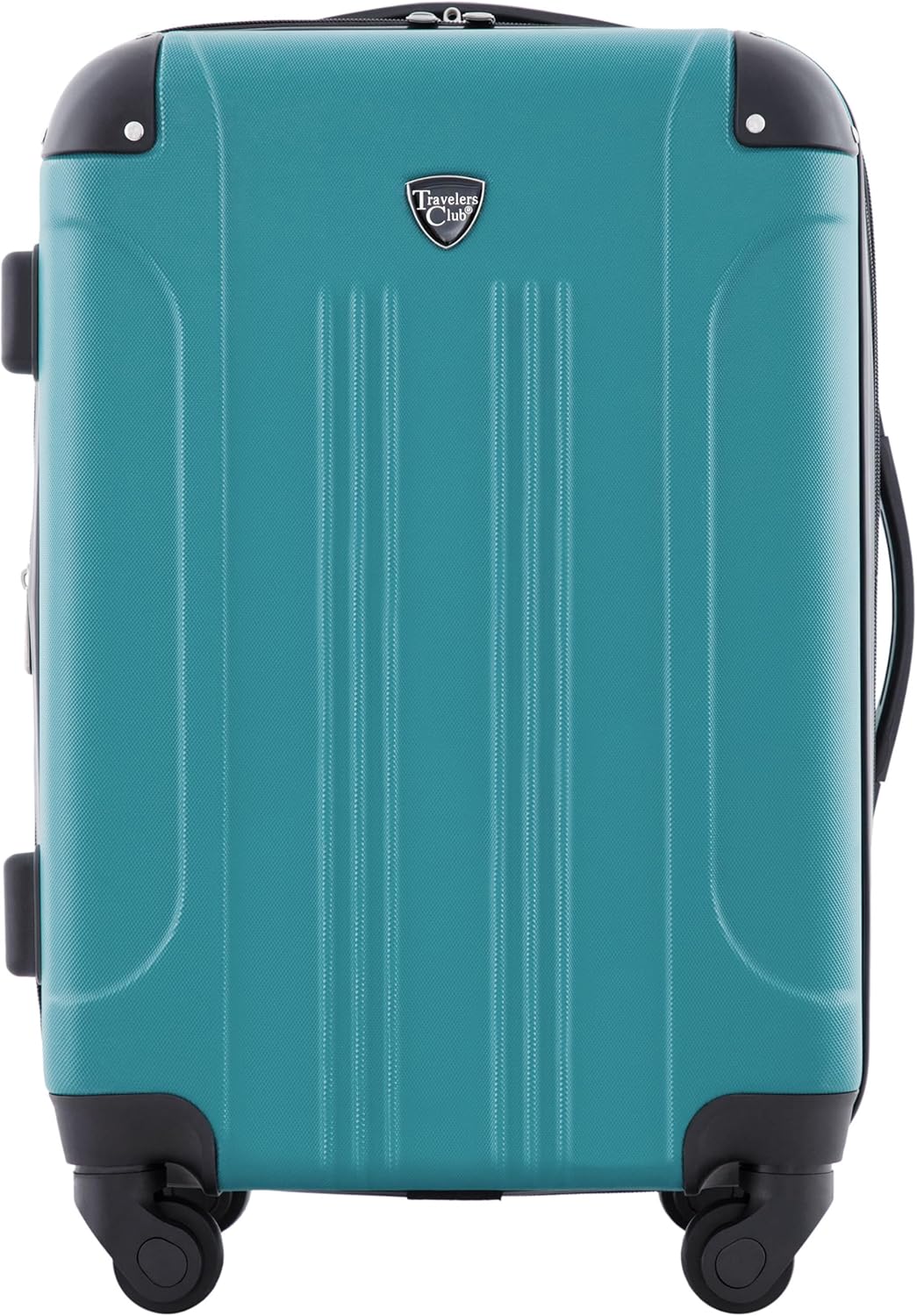 B0787DL55W - Travelers Club Chicago Hardside Expandable Spinner Luggage, Teal, 20" Carry-On