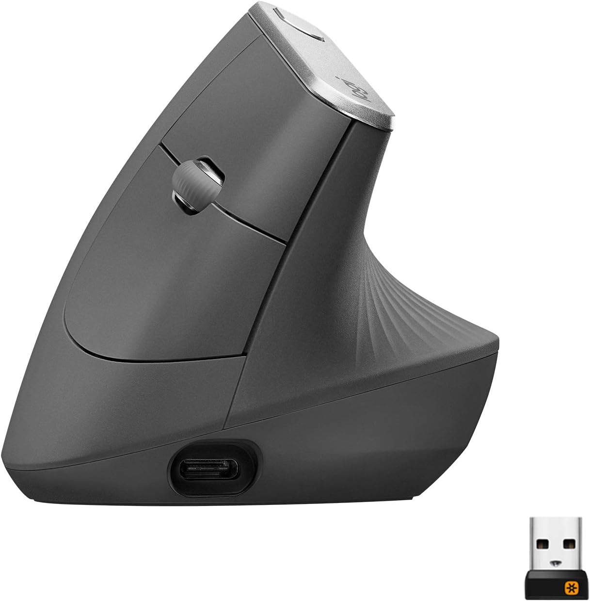 B07FNJB8TT - Logitech MX Vertical Wireless Mouse – Ergonomic Design Reduces Muscle