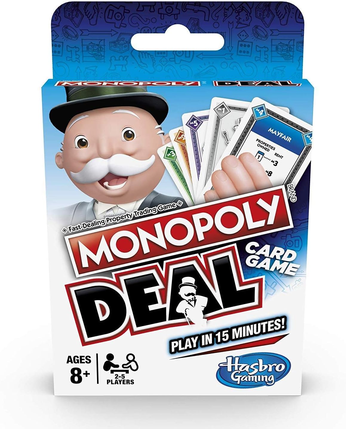B07H5HFTWC - Monopoly Deal Quick-Playing Card Game for Families, Kids Ages 8