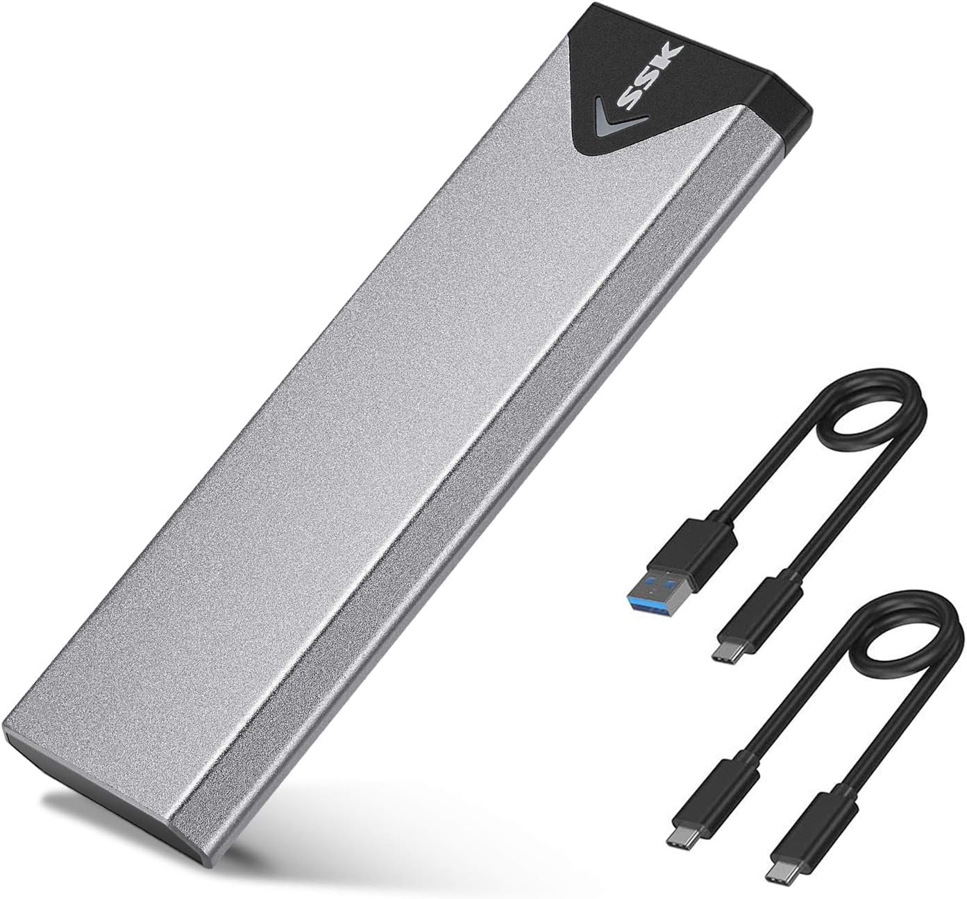 B07MNFH1PX - SSK Aluminum M.2 NVME SATA SSD Enclosure Adapter, USB 3.2