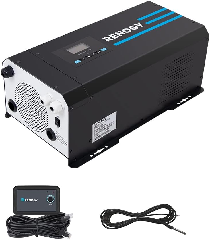 B07PQR8HVQ - Renogy 2000w Pure Sine Wave Inverter Charger 12V DC to