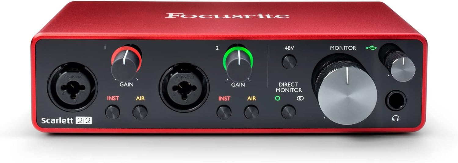B07QR73T66 - Focusrite Scarlett 2i2 3rd Gen USB Audio Interface for Recording,