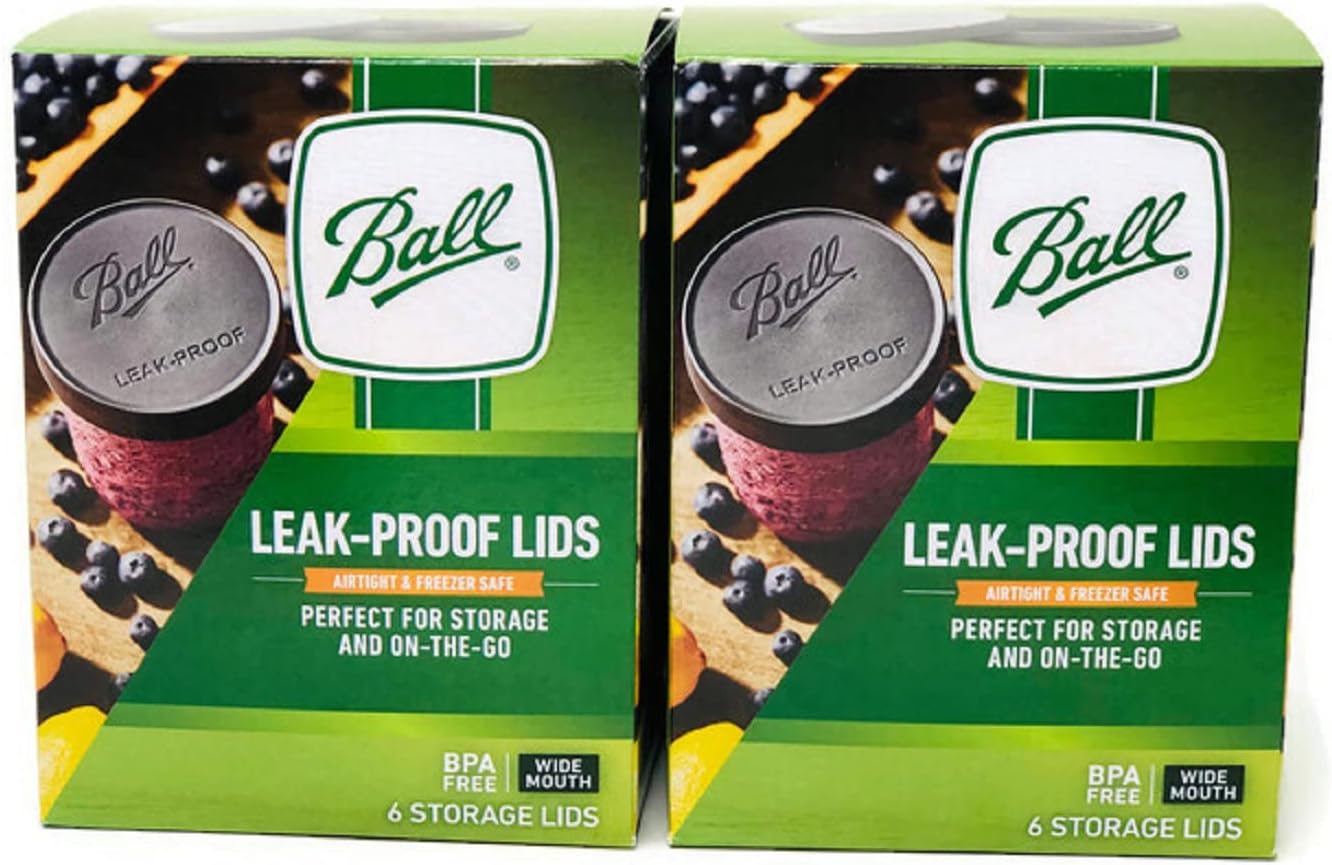 B07S5Y1716 - Ball Leak-Proof Plastic Lids for Glass Mason Jars, Used for