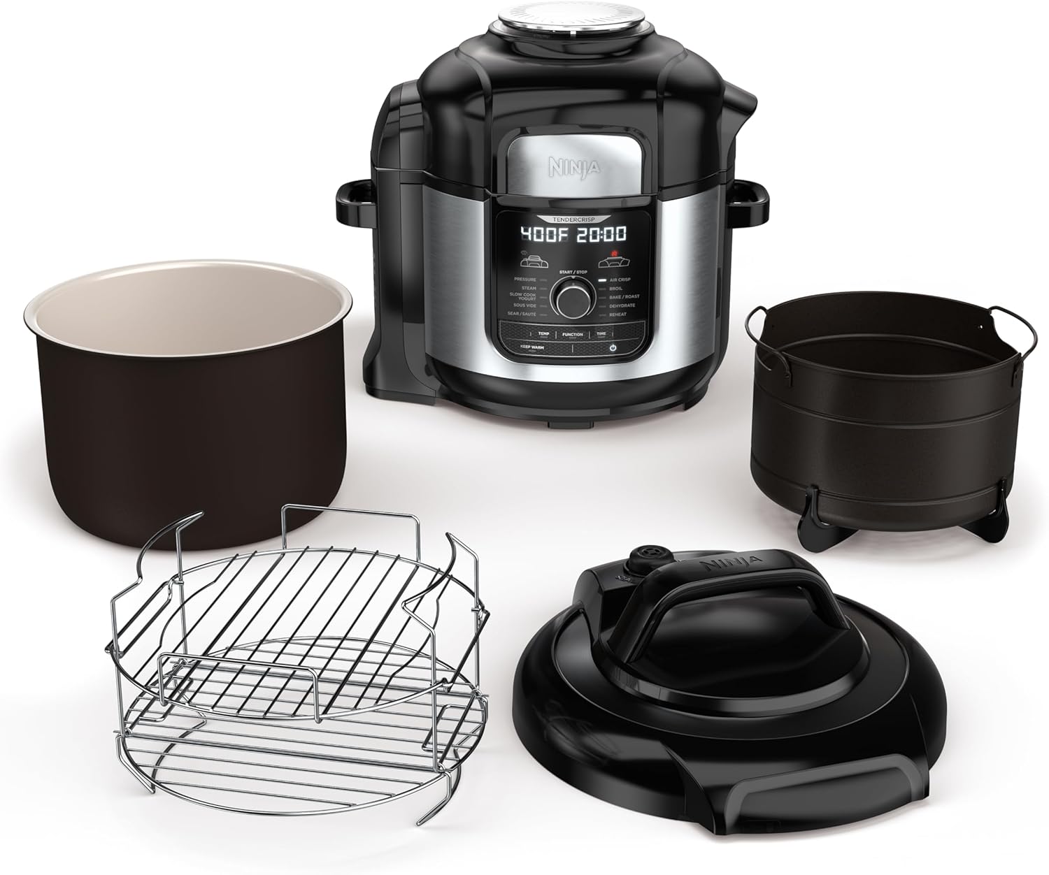 B07S85TPLG - Ninja FD401 LP3 Foodi 12-in-1 Deluxe XL 8 qt. Pressure