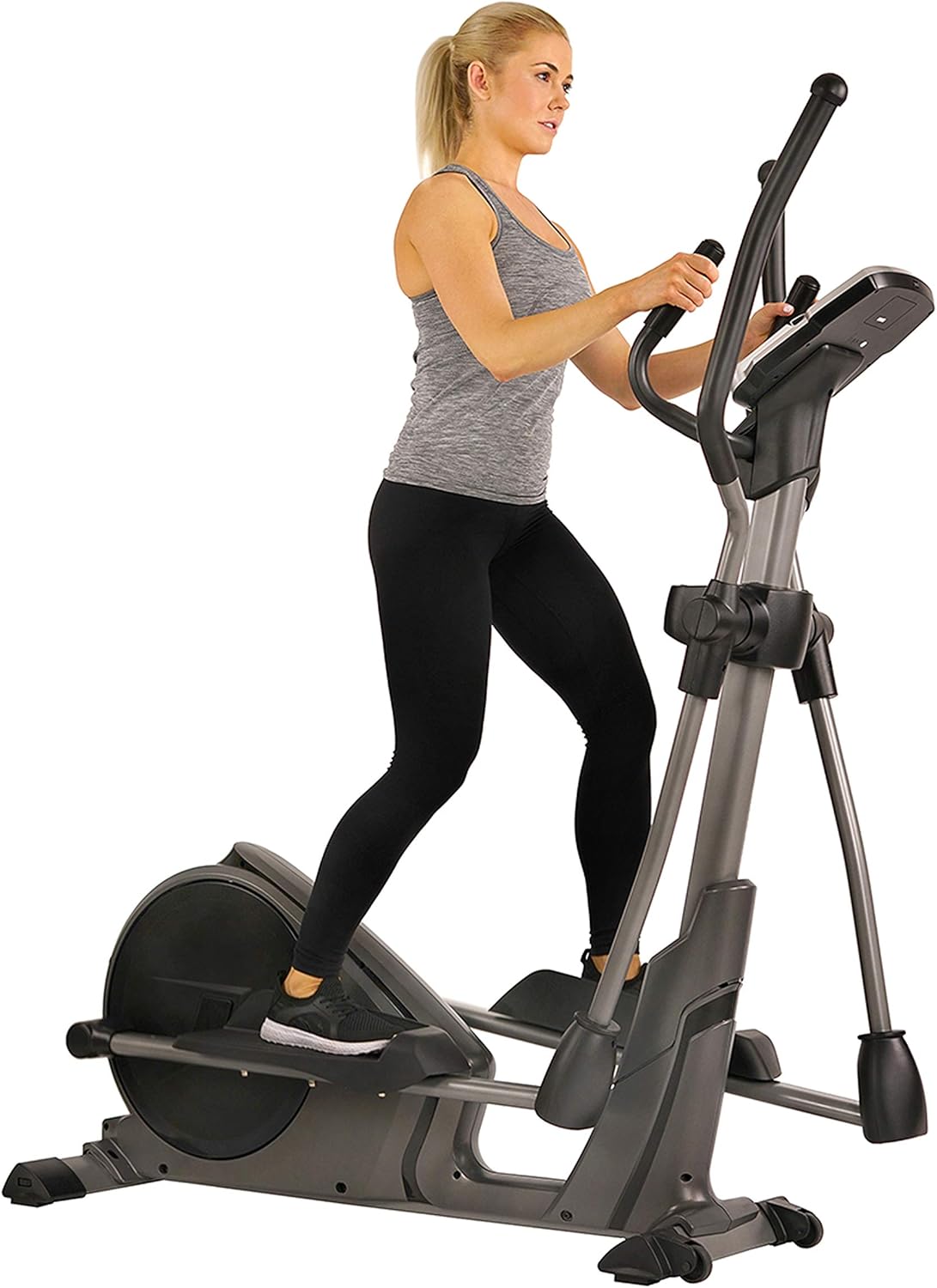 B07SRDFKQR - Sunny Health & Fitness Programmable 16 Electro-Magnetic Elliptical Cross Trainer