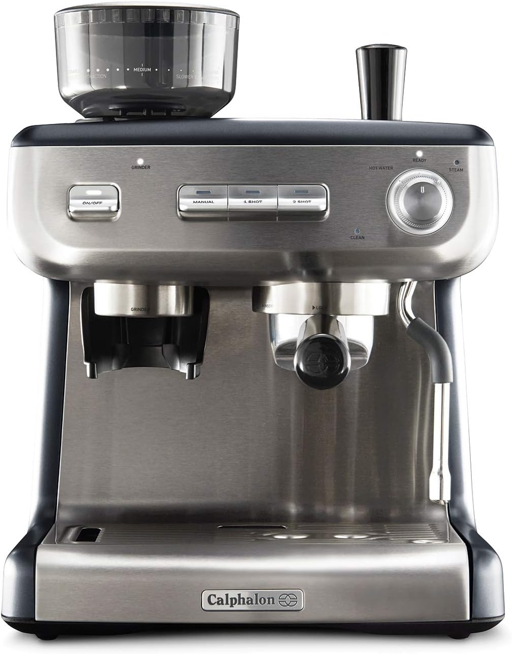 B07SSVH7T1 - Calphalon Espresso Machine with Coffee Grinder, Tamper, Milk Frothing Pitcher,