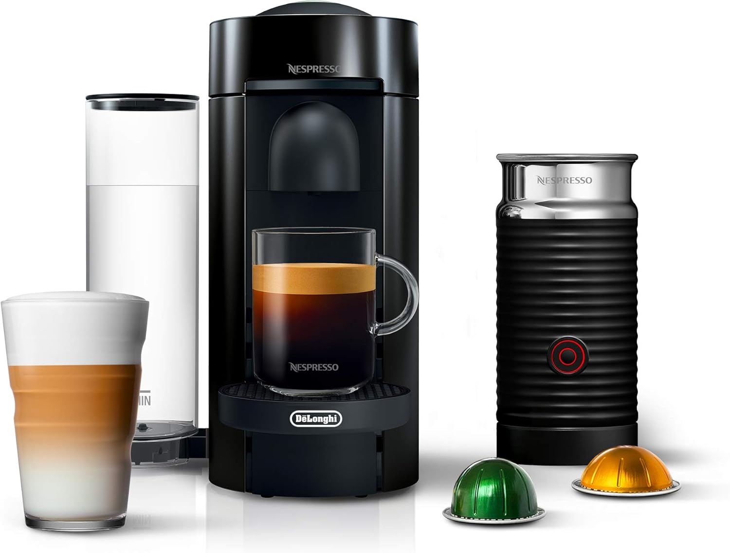 B07YBVTM6F - Nespresso VertuoPlus Coffee and Espresso Machine by De'Longhi with Milk