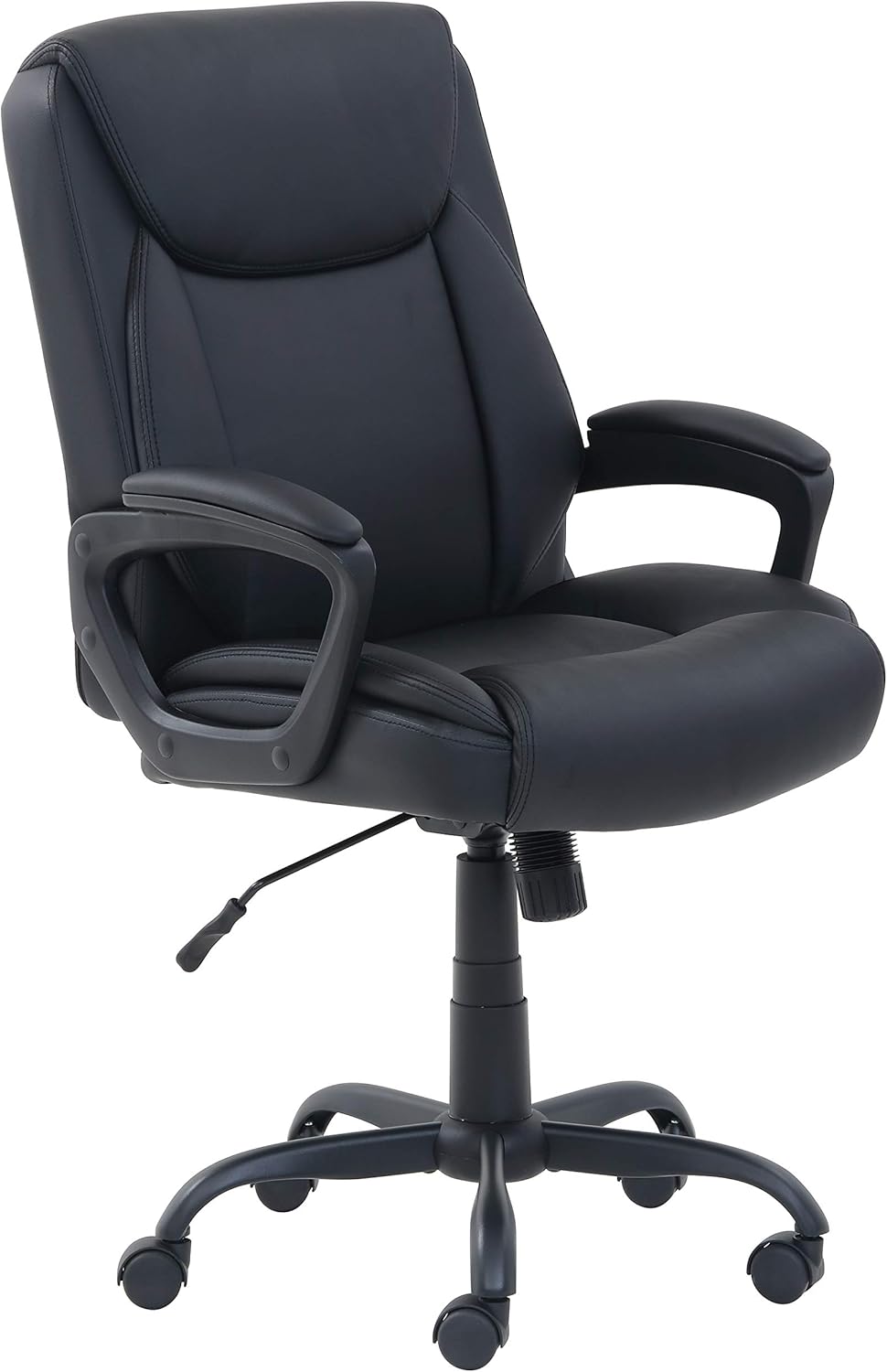 B081H3Y5NW - Amazon Basics Classic Puresoft PU Padded Mid-Back Height Adjustable Office