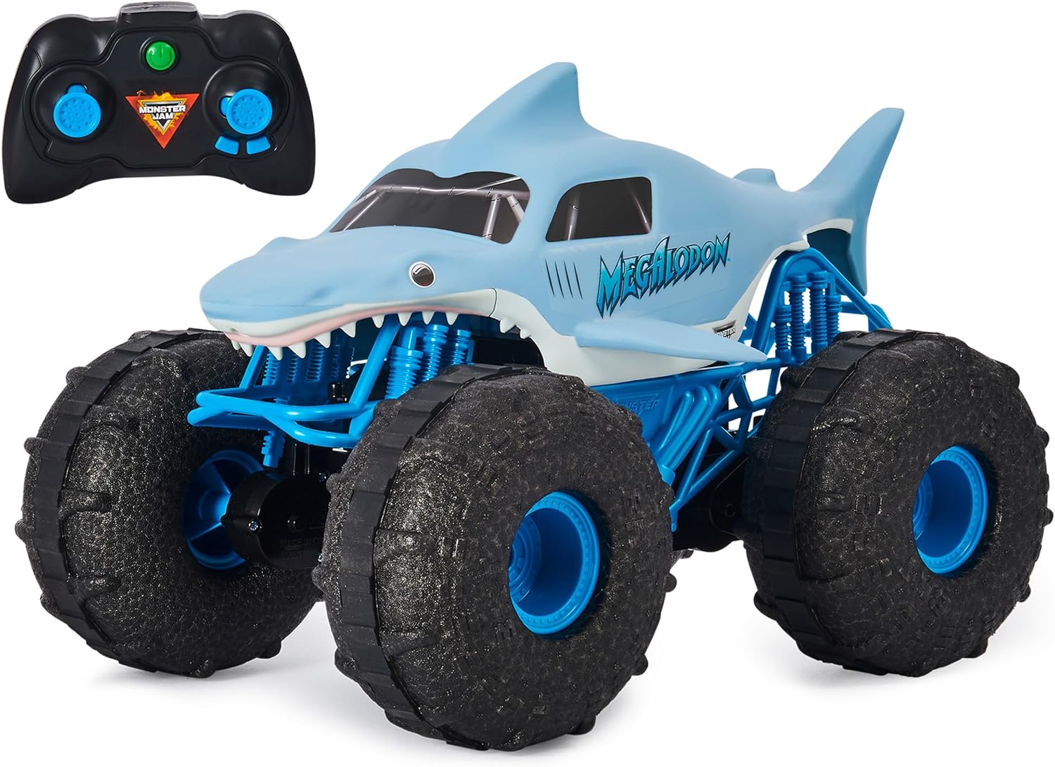 B081VVJ33X - Monster Jam, Official Megalodon Storm All-Terrain Remote Control Monster Truck