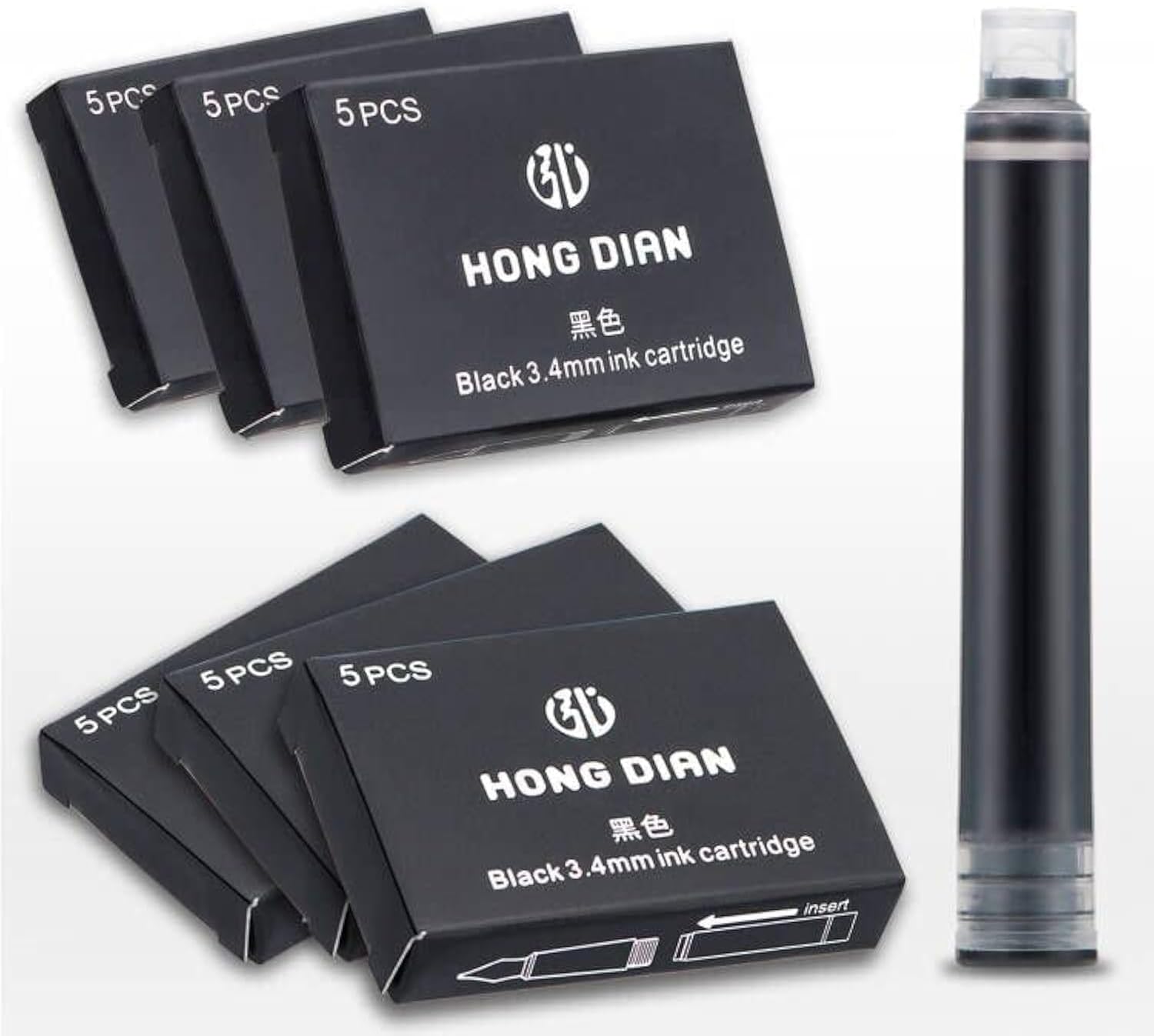 B08259HPC7 - Asvine Fountain Pen Ink Cartridges Black Color, Set of 30