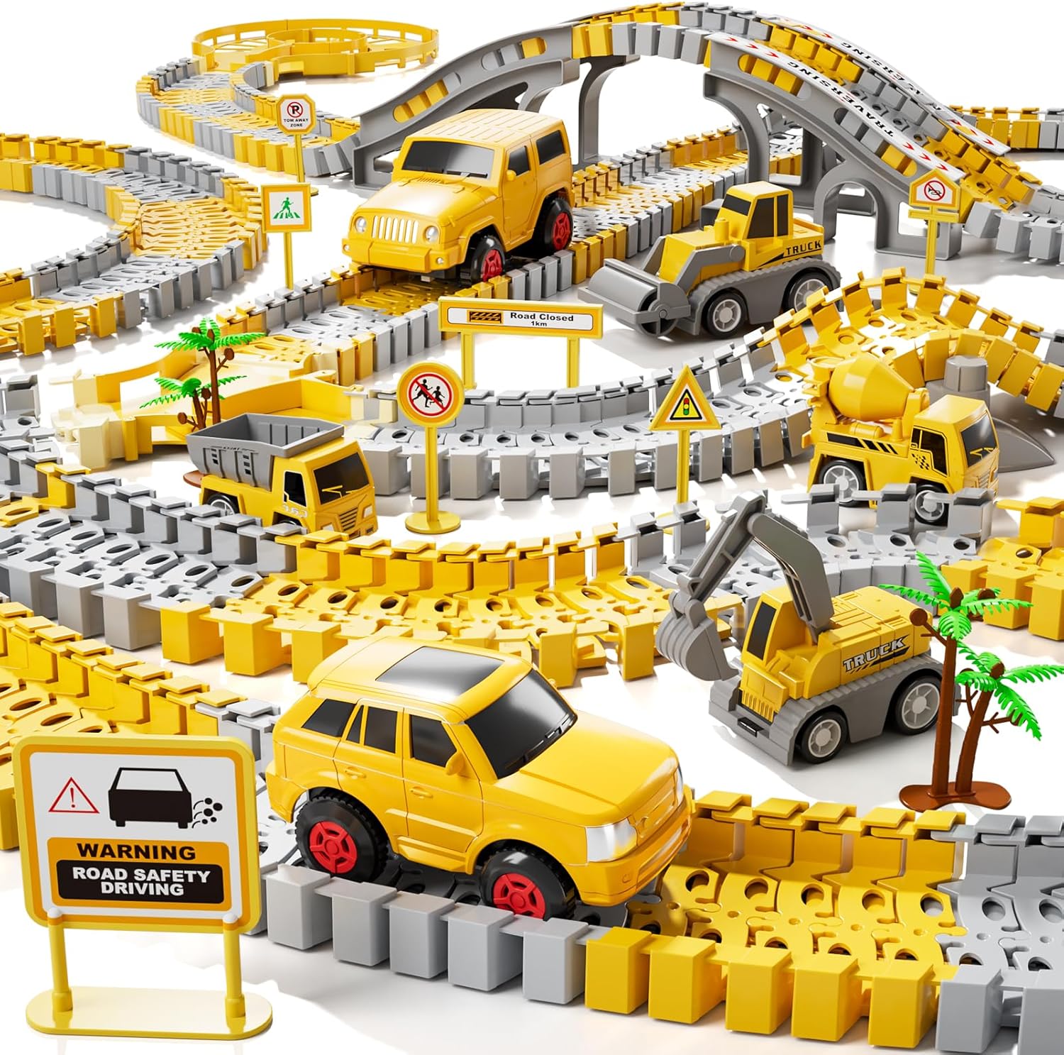 B0836PYXJG - iHaHa Toddler Boy Toys 236 PCS Race Tracks Toys Gifts