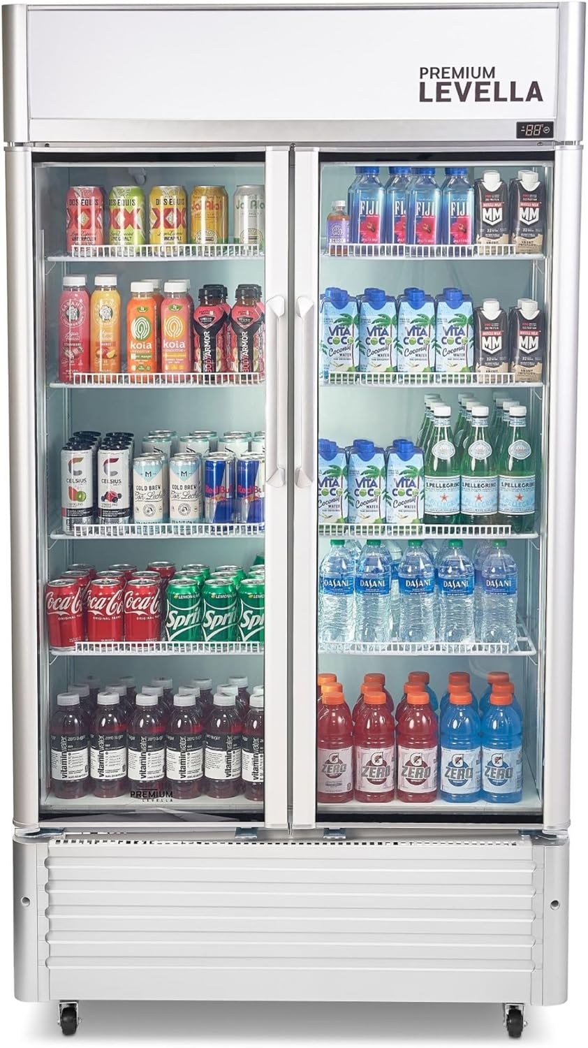 B083G25LDP - PremiumLevella PRN185DX Glass Door Display Refrigerator 18 cu ft Commercial