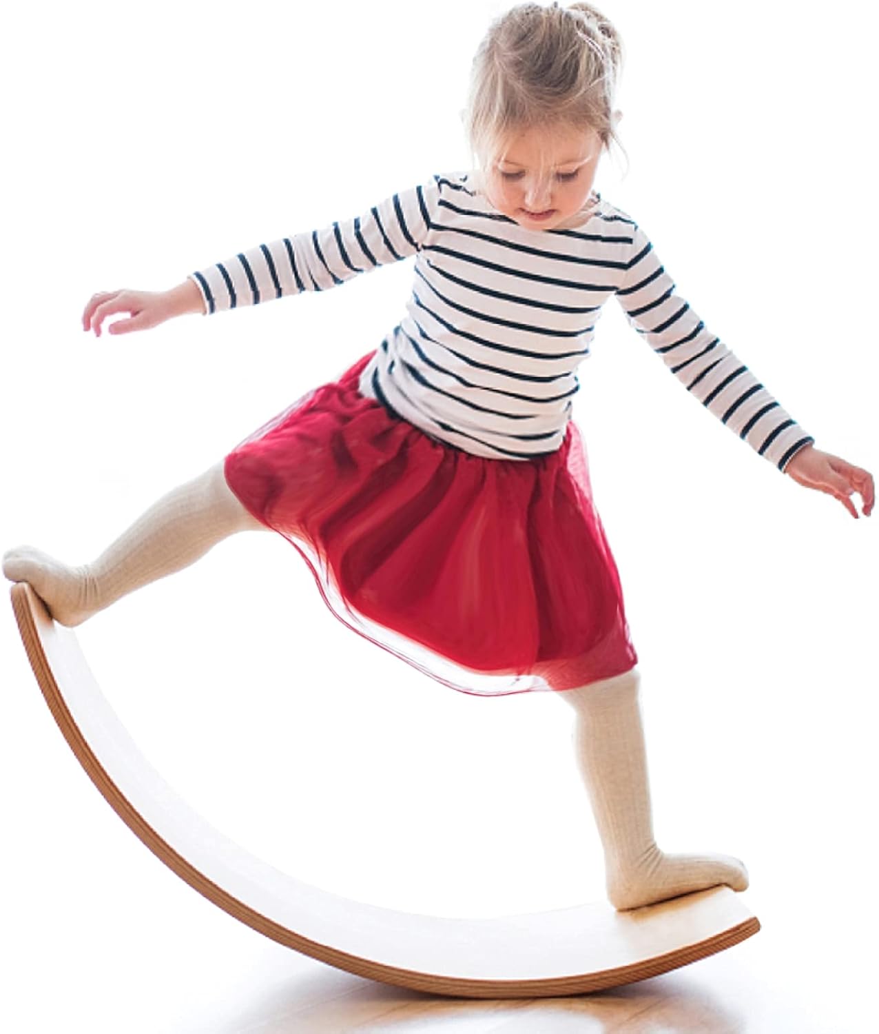 B083KFHKZR - Gentle Monster Wooden Wobble Balance Board, 35 Inch Rocker Board