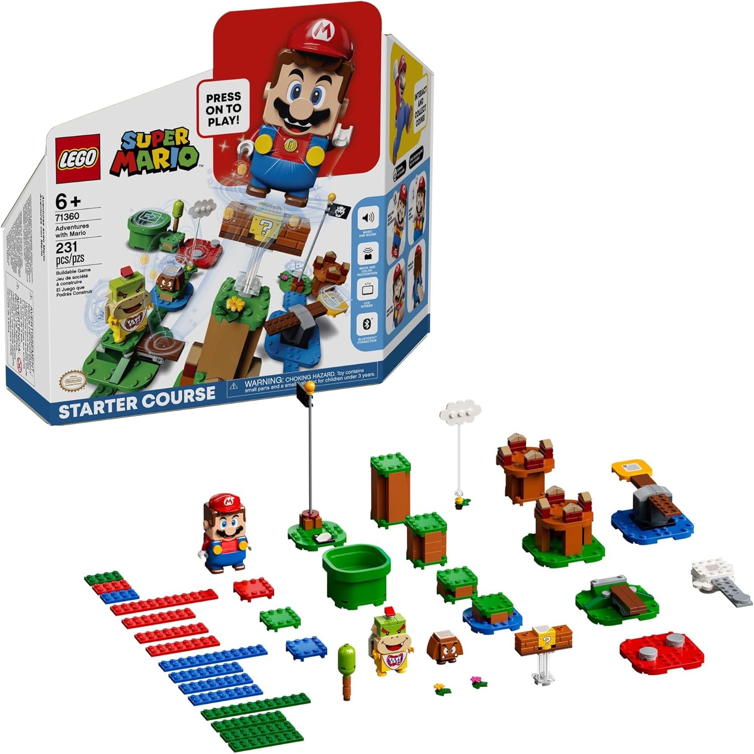 B085878WLK - LEGO Super Mario Adventures with Mario Starter Course Set, Buildable