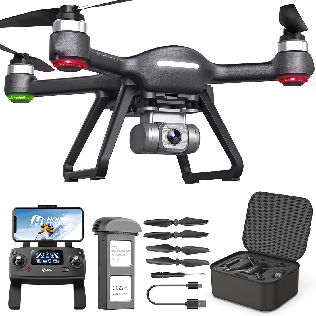 B085HGMW9D - Holy Stone HS700E 4K UHD Drone with EIS Anti Shake
