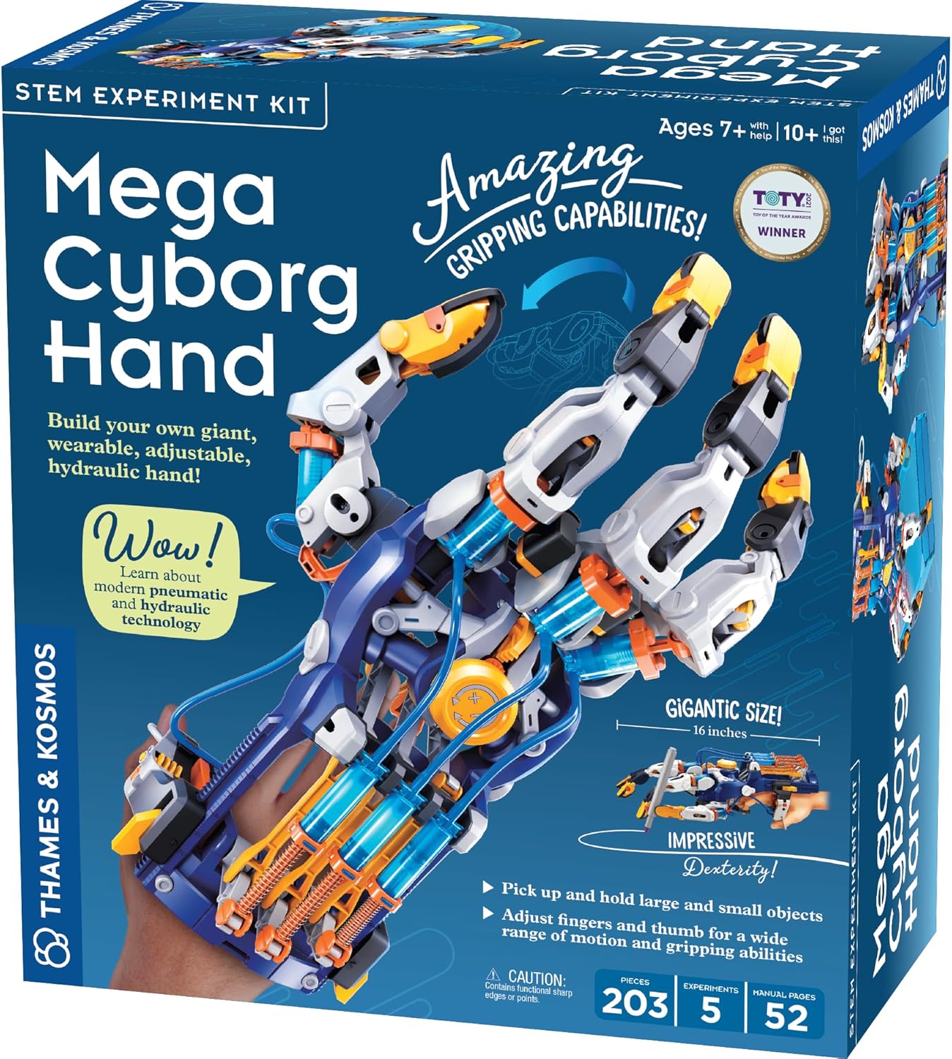 B085LRW4VR - Thames & Kosmos Mega Cyborg Hand STEM Experiment Kit |