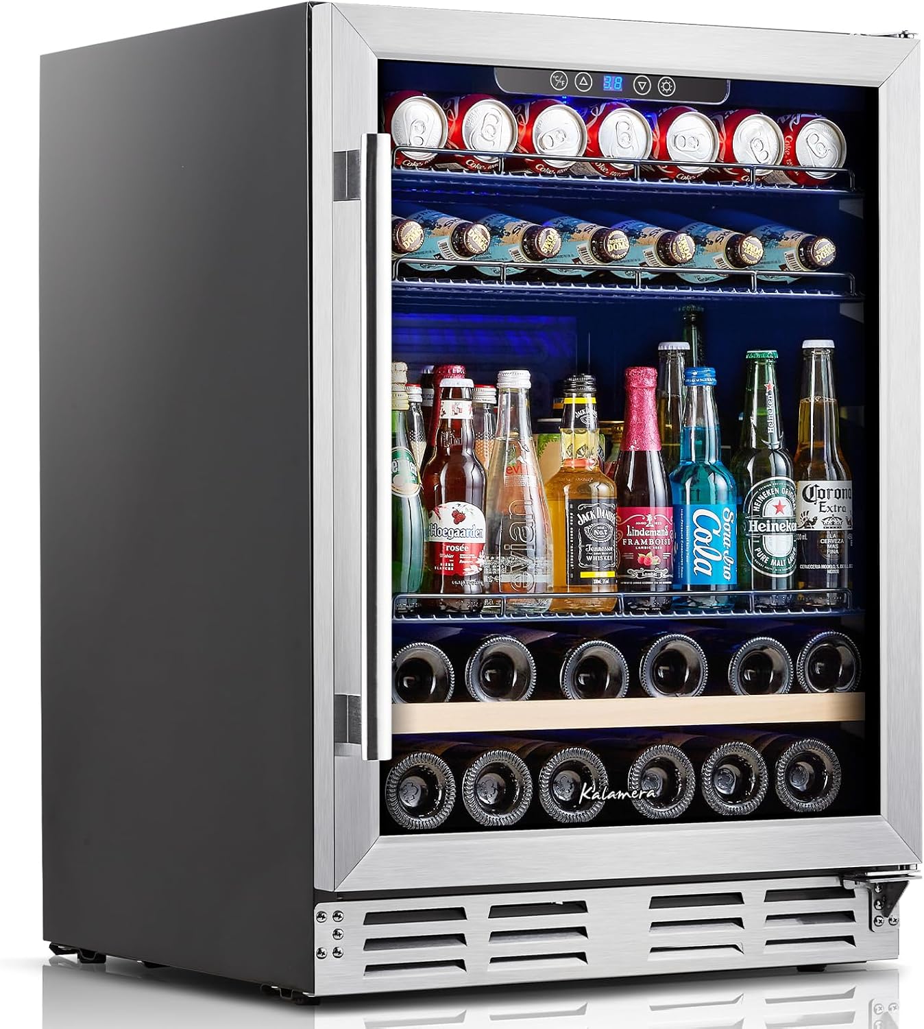 B085WRC7FS - Beverage Fridge 24 Inch Beverage and Wine Cooler Built-in or