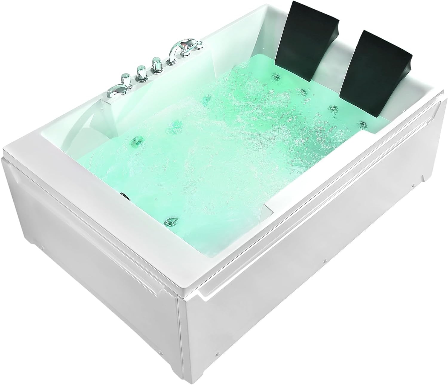B086WGNZGL - Empava 72" x 48" Whirlpool Tub, 2 Person Jetted Bathtub,