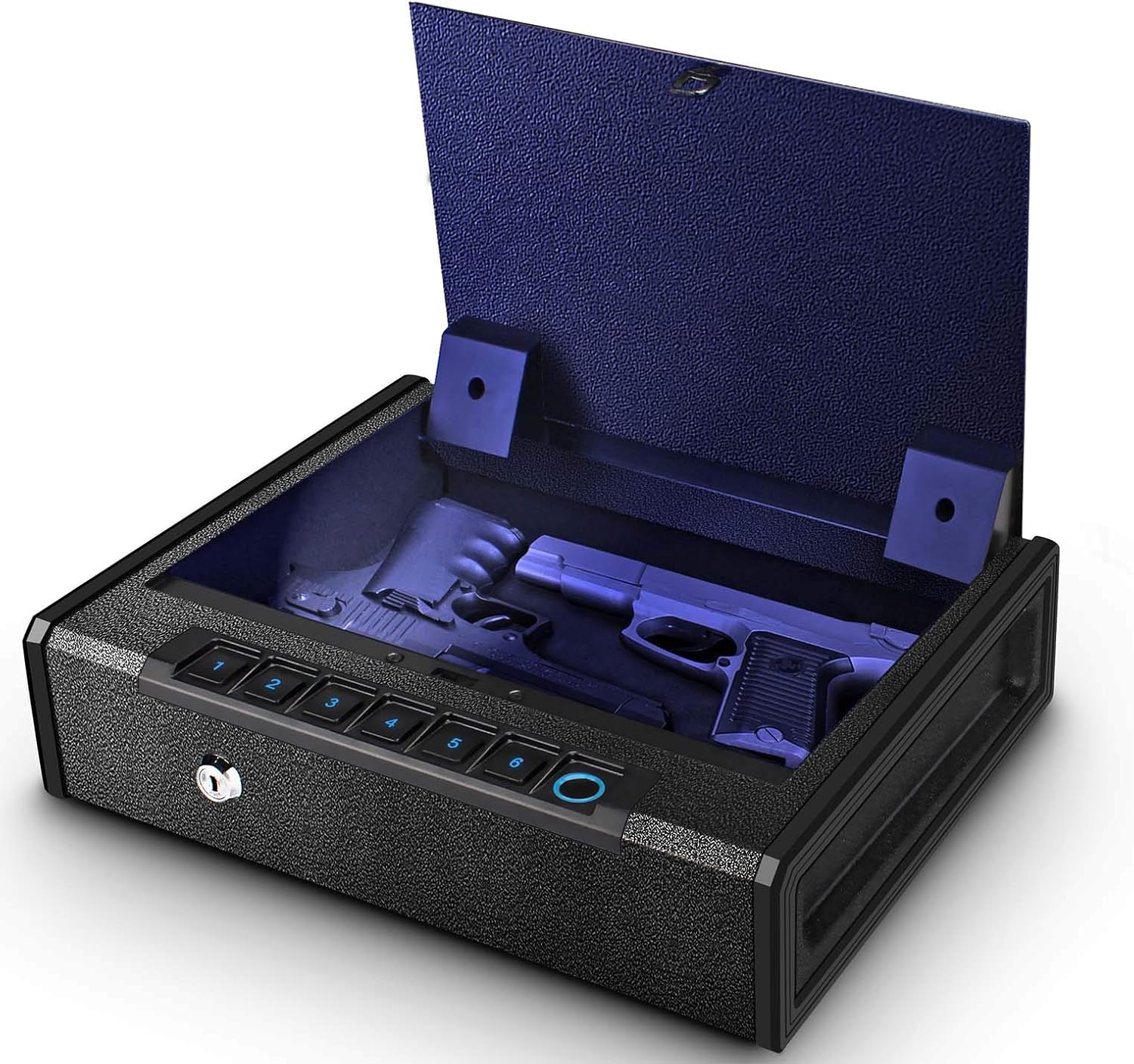 B087147CQK - Upgraded Biometric Gun Safe for Pistols, Heavy Duty Fingerprint Handgun