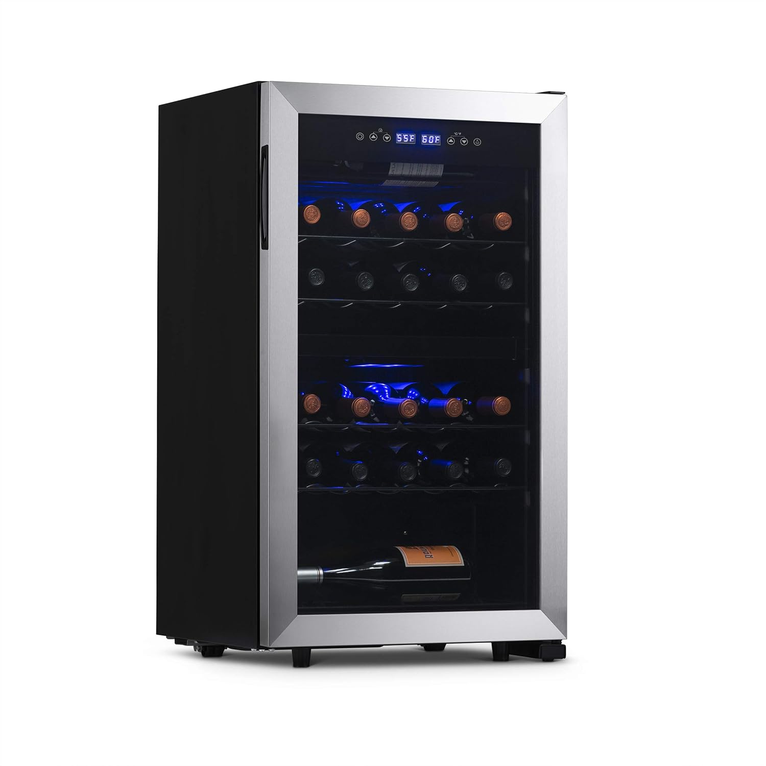 B087WGFBMS - NewAir Freestanding 28 Bottle Dual Zone Compressor Wine Fridge in