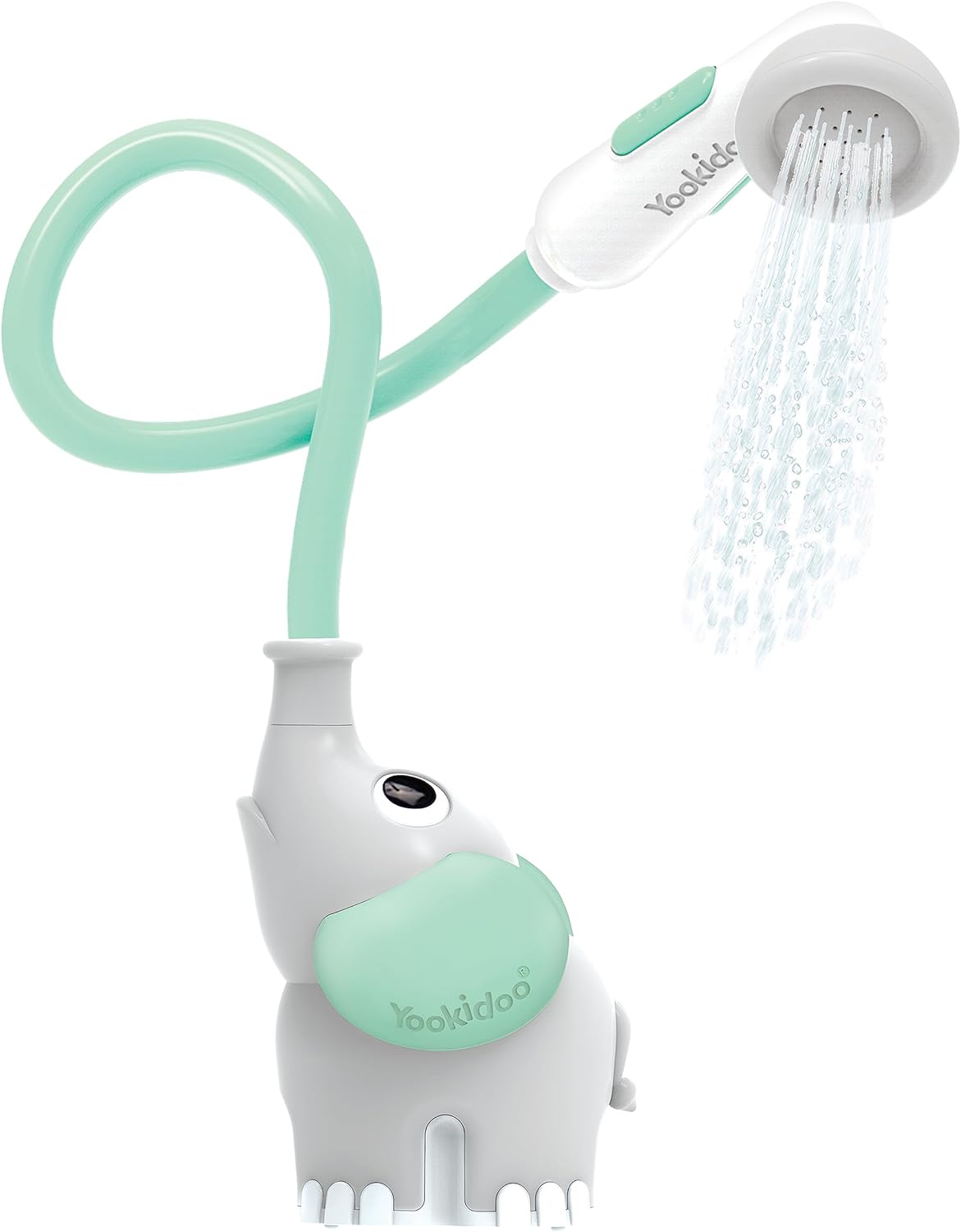 B08DFNC4JW - Yookidoo Baby Bath Shower Head - Elephant Water Pump with