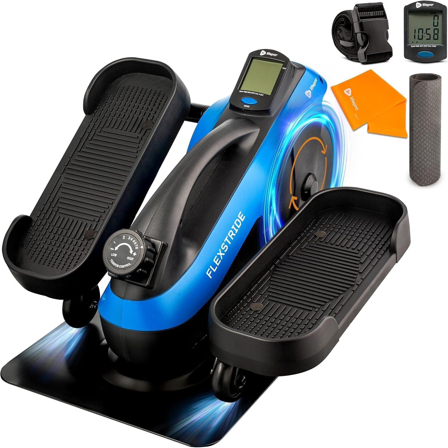 B08HPPBPLT - Lifepro Portable Under Desk Elliptical Exercise Machine - Motorized Pedal