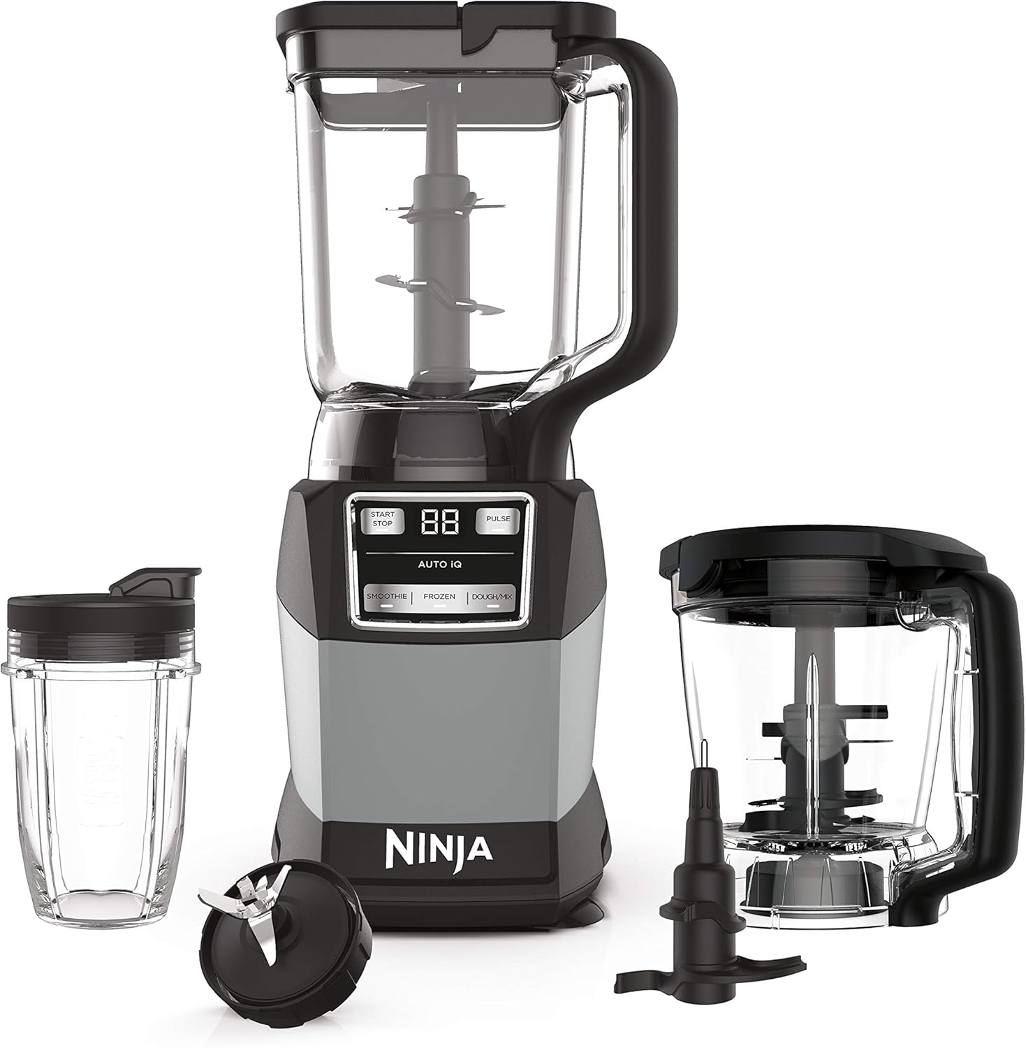B08QJSDBY4 - Ninja Blender, Compact Kitchen System, 1200W, 3 Functions for Smoothies,
