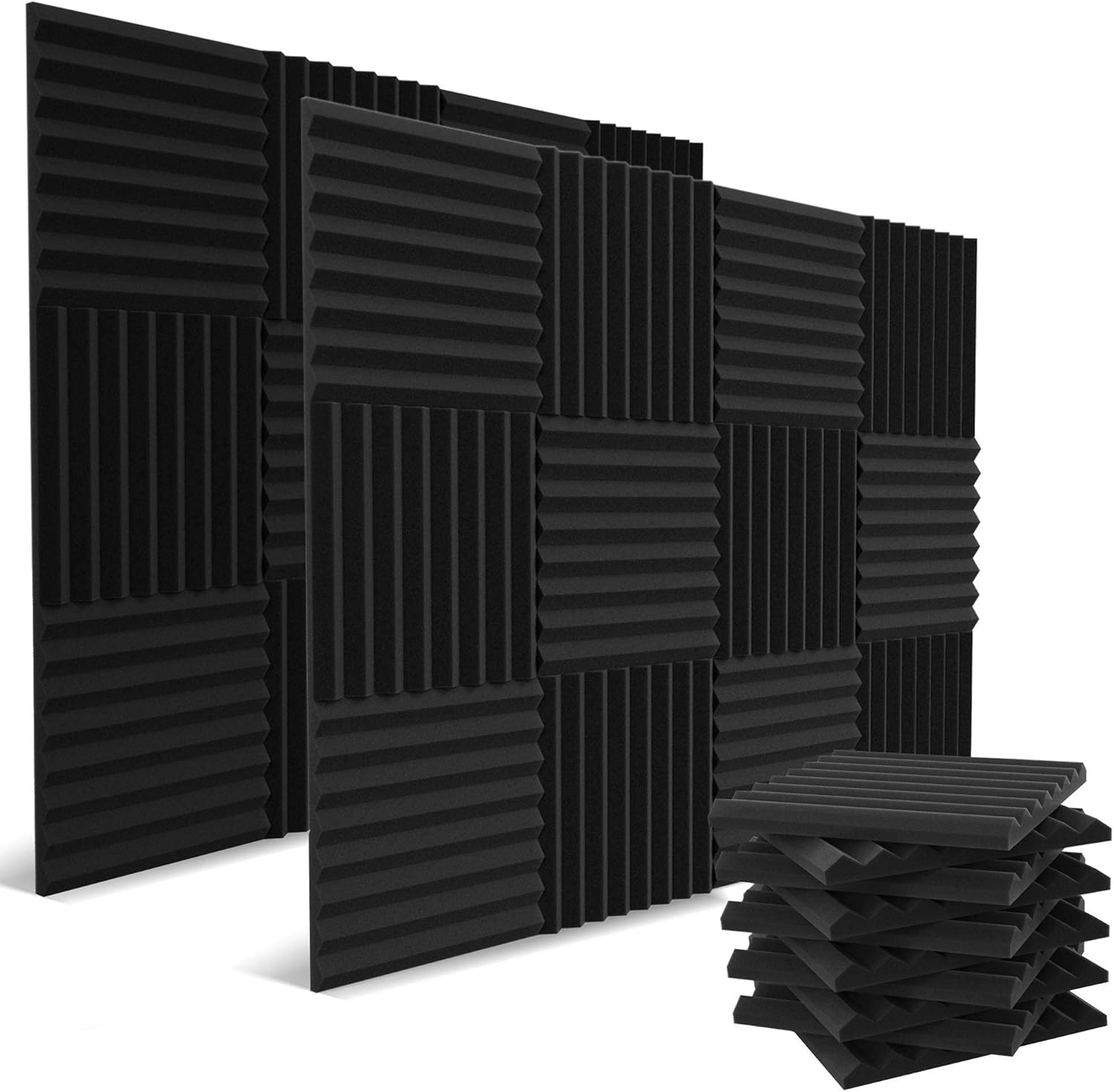 B08QQRWDWS - 52 Pack Acoustic Panels 1 X 12 X 12 Inches