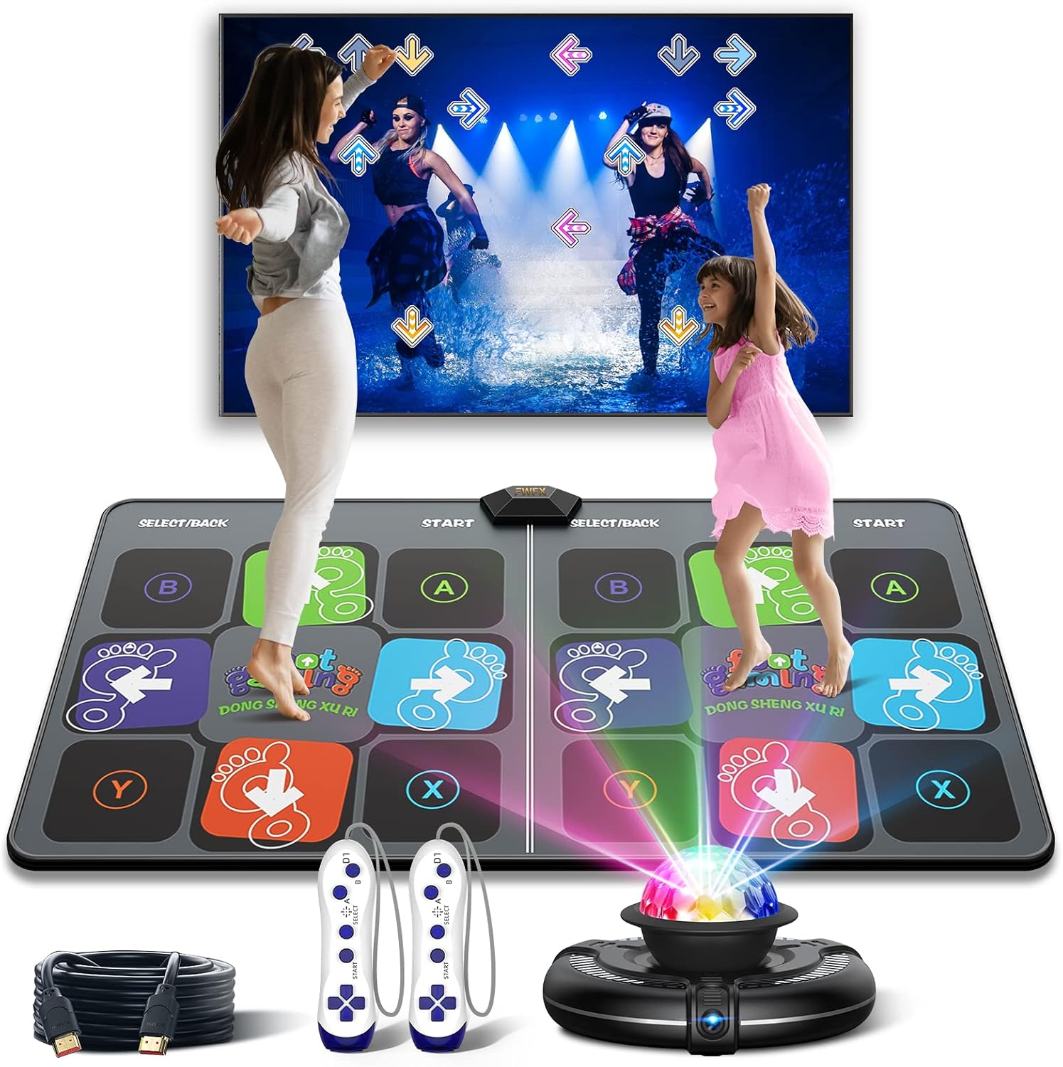 B08SJSX775 - FWFX Dance Mat for Adults and Kids, Double User Wireless