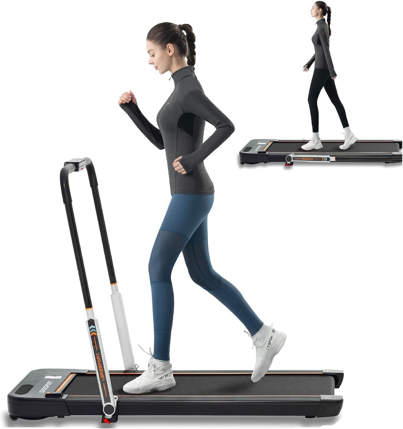 B08TV1FW9B - Under Desk Treadmill, 2 in 1 Folding Treadmills for Home