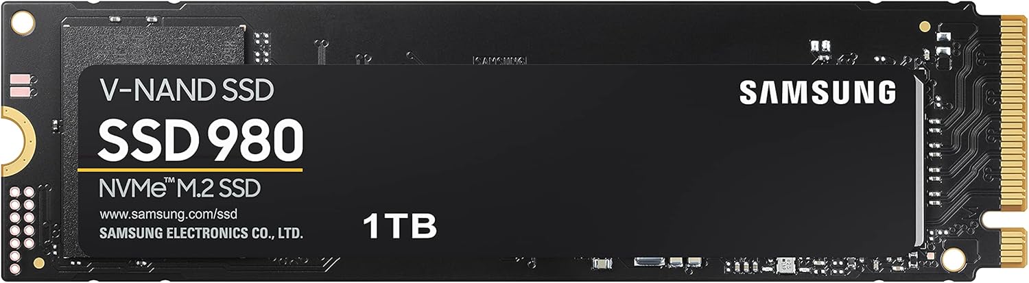 B08V83JZH4 - SAMSUNG 980 SSD 1TB PCle 3.0x4, NVMe M.2 2280, Internal