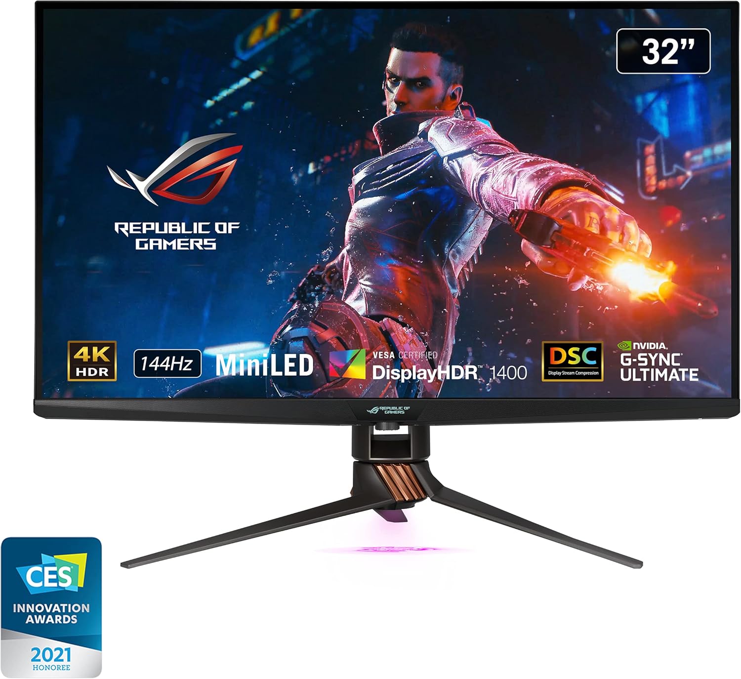 B09568W9GS - ASUS ROG Swift 32” 4K HDR Gaming Monitor - 144Hz