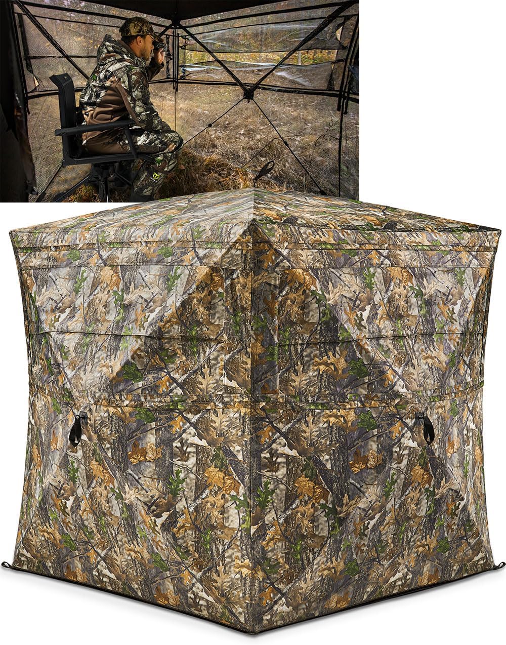 B099ZXRRF8 - TIDEWE See Through Blind with Carrying Bag, 2-3 Person Pop