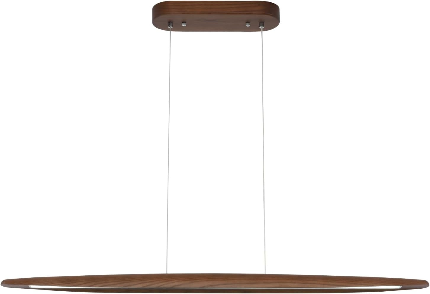 B09B2HT1W4 - 39" Wood Linear Pendant Light LED Dimmable Hanging Light Dinning