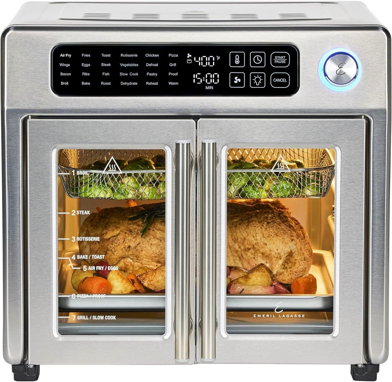 B09B7SB46R - Emeril Lagasse Extra Large French Door Air Fryer Toaster Oven