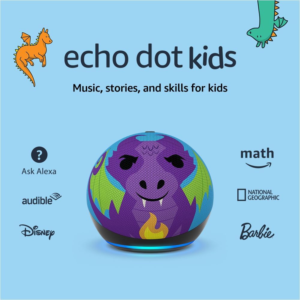 B09B96PMLY - Amazon Echo Dot Kids (newest model), Designed for kids, with