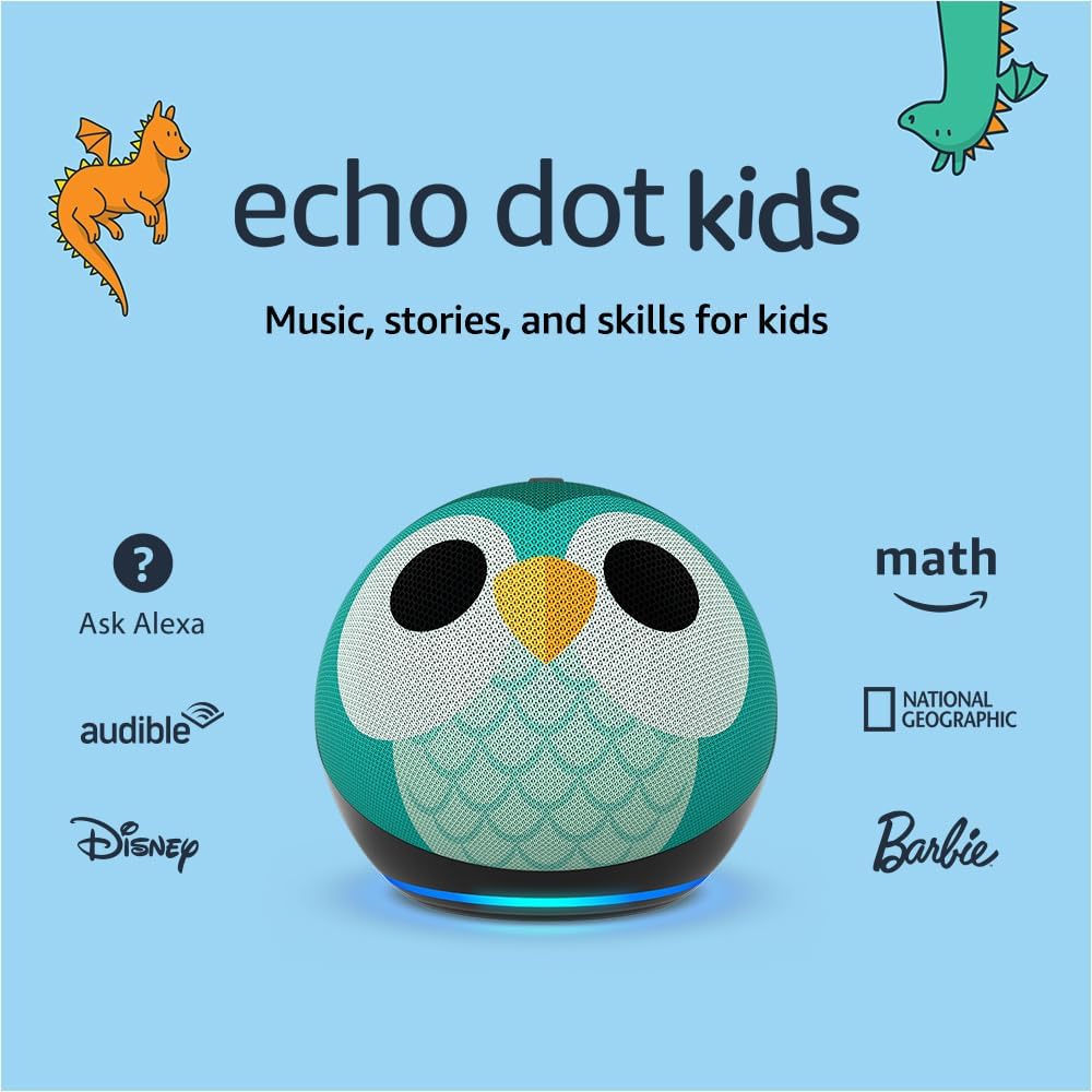 B09B9CD1YB - Amazon Echo Dot Kids (newest model), Designed for kids, with