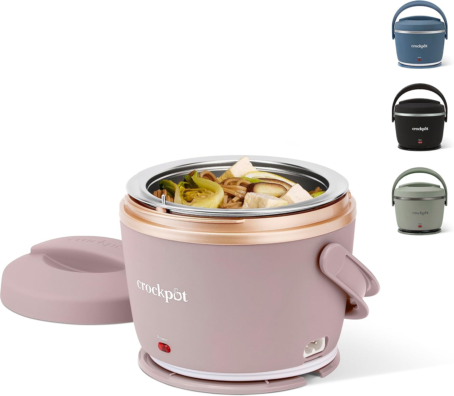 B09BDGQYW5 - Crock-Pot 20-Ounce Electric Lunch Box, Portable Food Warmer, Blush Pink