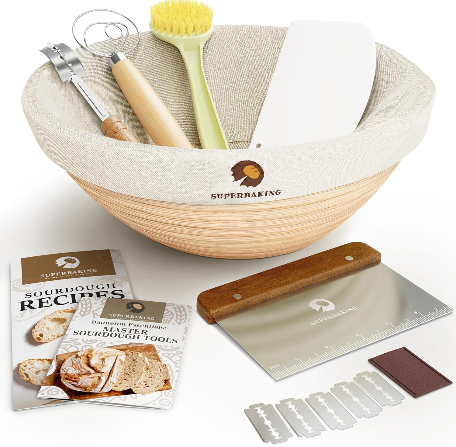 B09HH4K1LZ - Superbaking 9" Round Banneton Bread Proofing Basket – Sourdough Starter