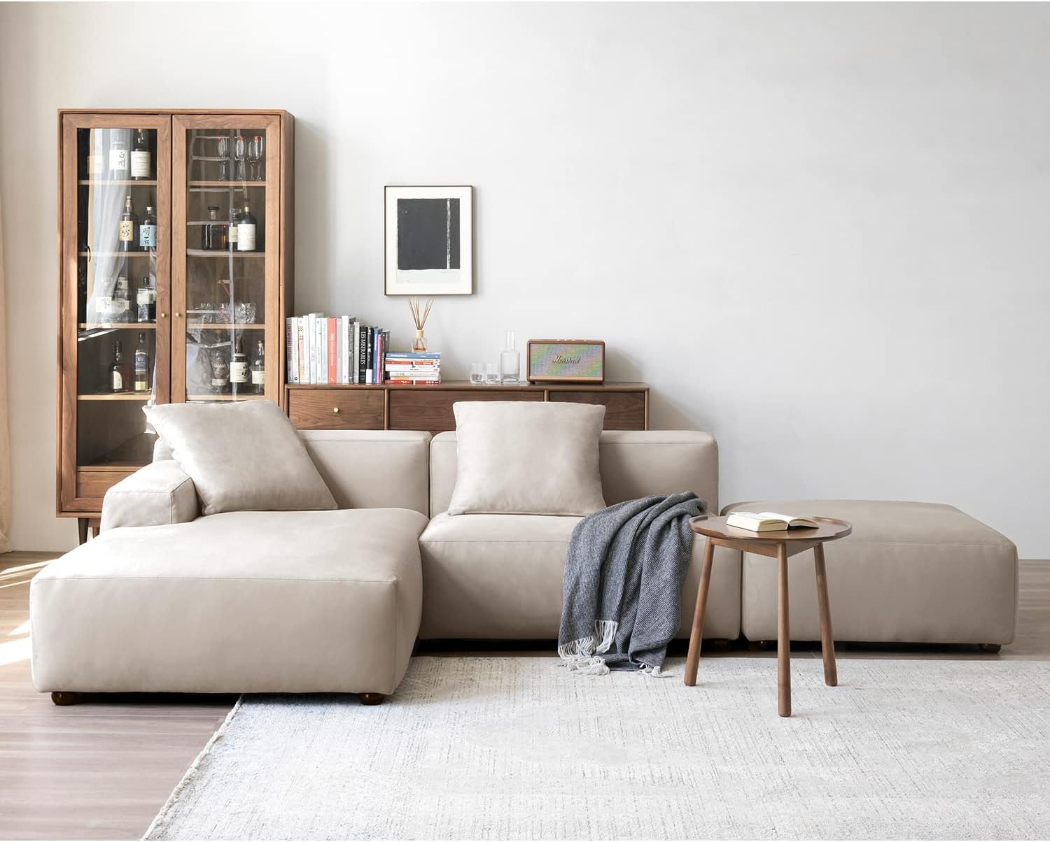 B09JNY2VB9 - Acanva Luxury Modern Modular L-Shape Sectional Sofa Set, 3 Seat