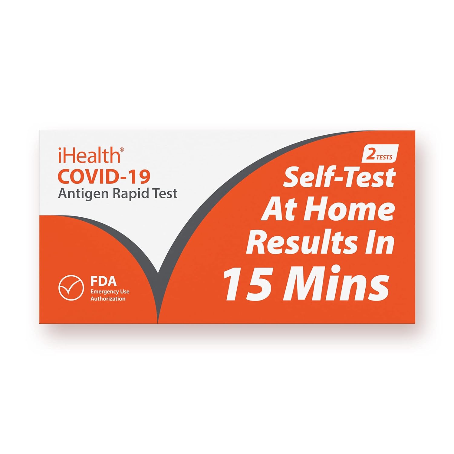 B09KZ6TBNY - iHealth COVID-19 Antigen Rapid Test, 1 Pack, 2 Tests Total,